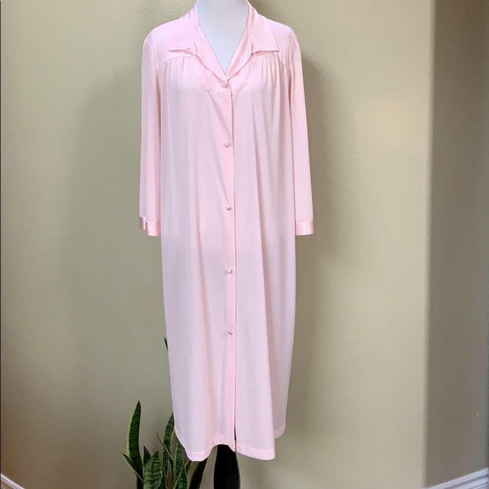 Vanity fair vintage nylon 3/4 sleeve robe - Picture 4 of 10